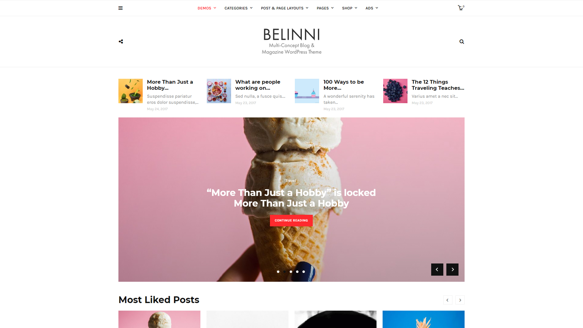 Belinni Theme For Starting A WordPress Blog